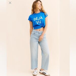 Madewell The Perfect Vintage Wide Leg Crop Jeans